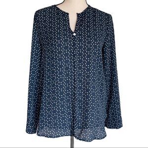Collective Concepts Blue Polka Dot Blouse‎